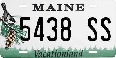 ME license plate 5438SS