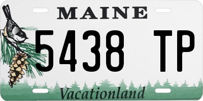 ME license plate 5438TP