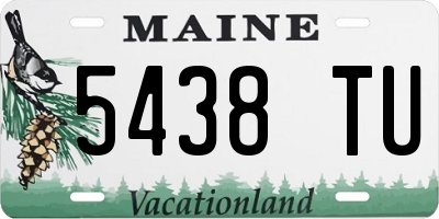 ME license plate 5438TU