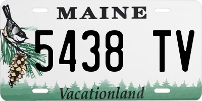 ME license plate 5438TV