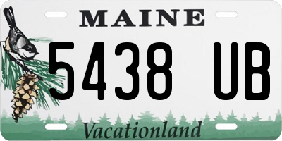 ME license plate 5438UB