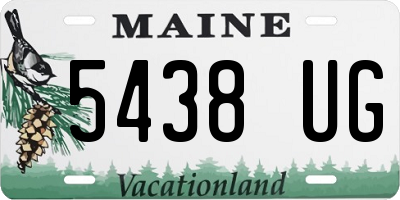 ME license plate 5438UG