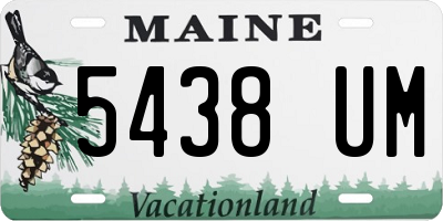 ME license plate 5438UM