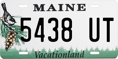 ME license plate 5438UT
