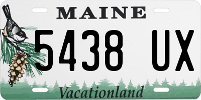 ME license plate 5438UX