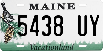 ME license plate 5438UY