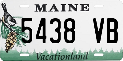 ME license plate 5438VB