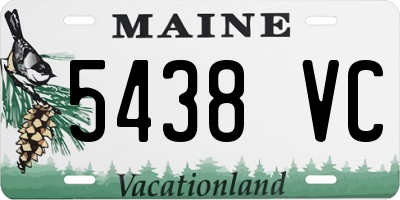 ME license plate 5438VC