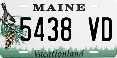 ME license plate 5438VD