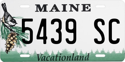 ME license plate 5439SC