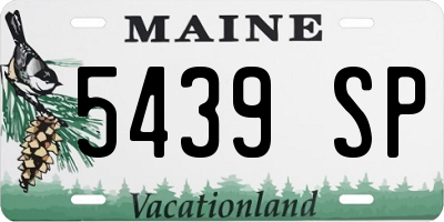 ME license plate 5439SP