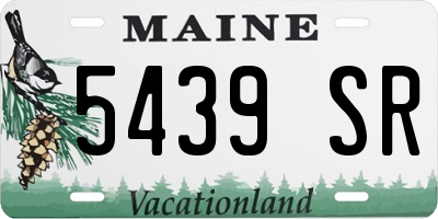 ME license plate 5439SR