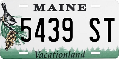 ME license plate 5439ST