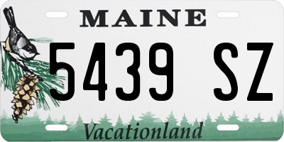 ME license plate 5439SZ