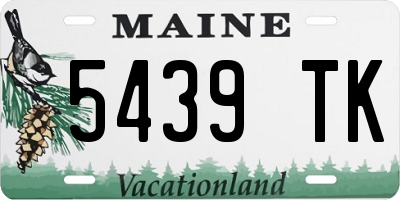 ME license plate 5439TK