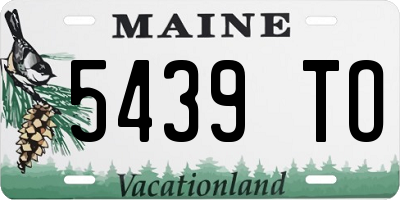 ME license plate 5439TO