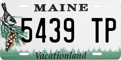 ME license plate 5439TP