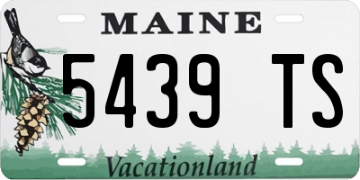 ME license plate 5439TS