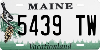 ME license plate 5439TW