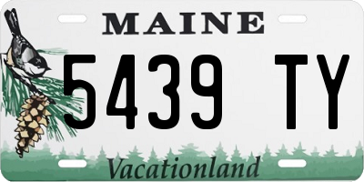 ME license plate 5439TY
