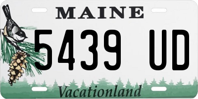 ME license plate 5439UD