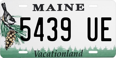 ME license plate 5439UE