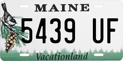 ME license plate 5439UF