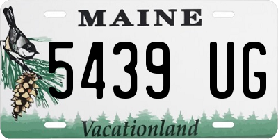 ME license plate 5439UG