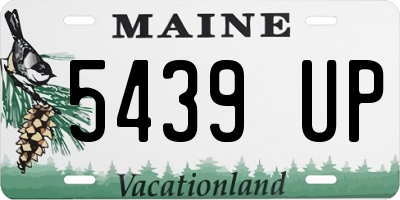 ME license plate 5439UP