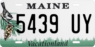 ME license plate 5439UY