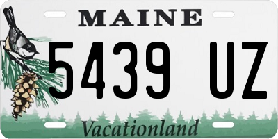 ME license plate 5439UZ