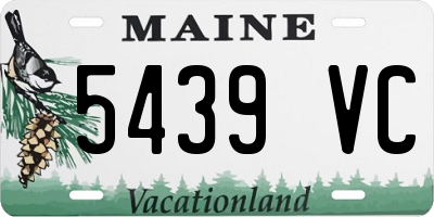 ME license plate 5439VC