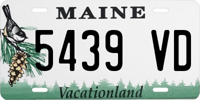 ME license plate 5439VD