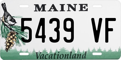 ME license plate 5439VF