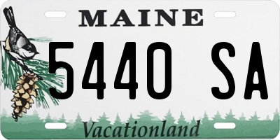 ME license plate 5440SA