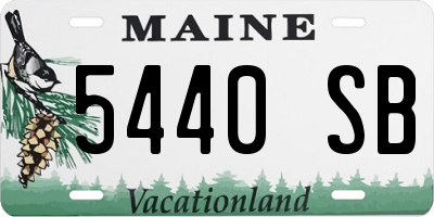 ME license plate 5440SB