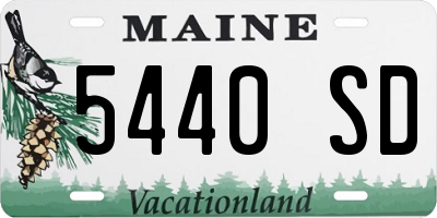 ME license plate 5440SD