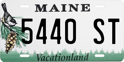 ME license plate 5440ST