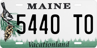 ME license plate 5440TO