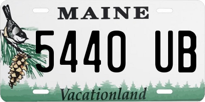ME license plate 5440UB