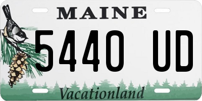 ME license plate 5440UD