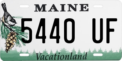 ME license plate 5440UF