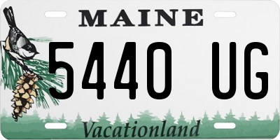 ME license plate 5440UG