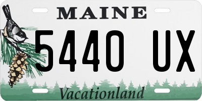 ME license plate 5440UX
