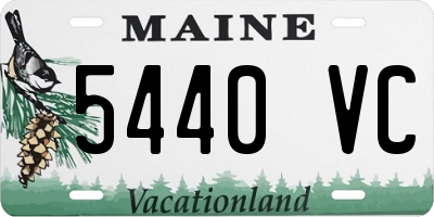ME license plate 5440VC