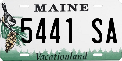 ME license plate 5441SA