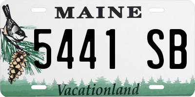 ME license plate 5441SB