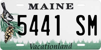 ME license plate 5441SM