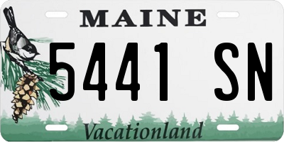 ME license plate 5441SN