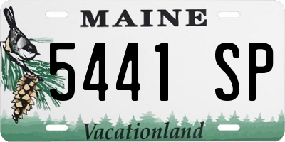 ME license plate 5441SP